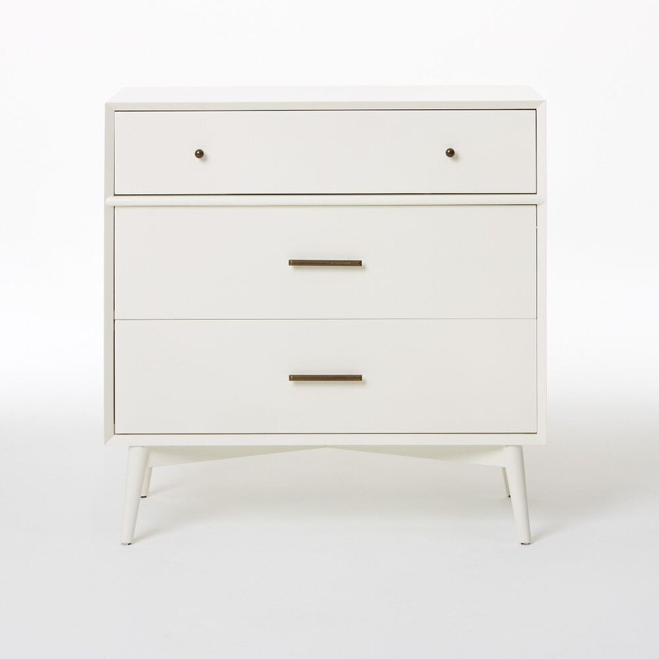 MidCentury 3Drawer Dresser White west elm Australia